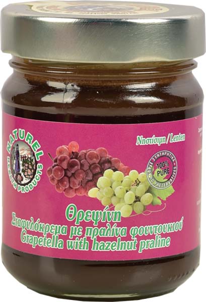 Grapetella (Threpsini – crème de raisin) avec de la praline de noisette